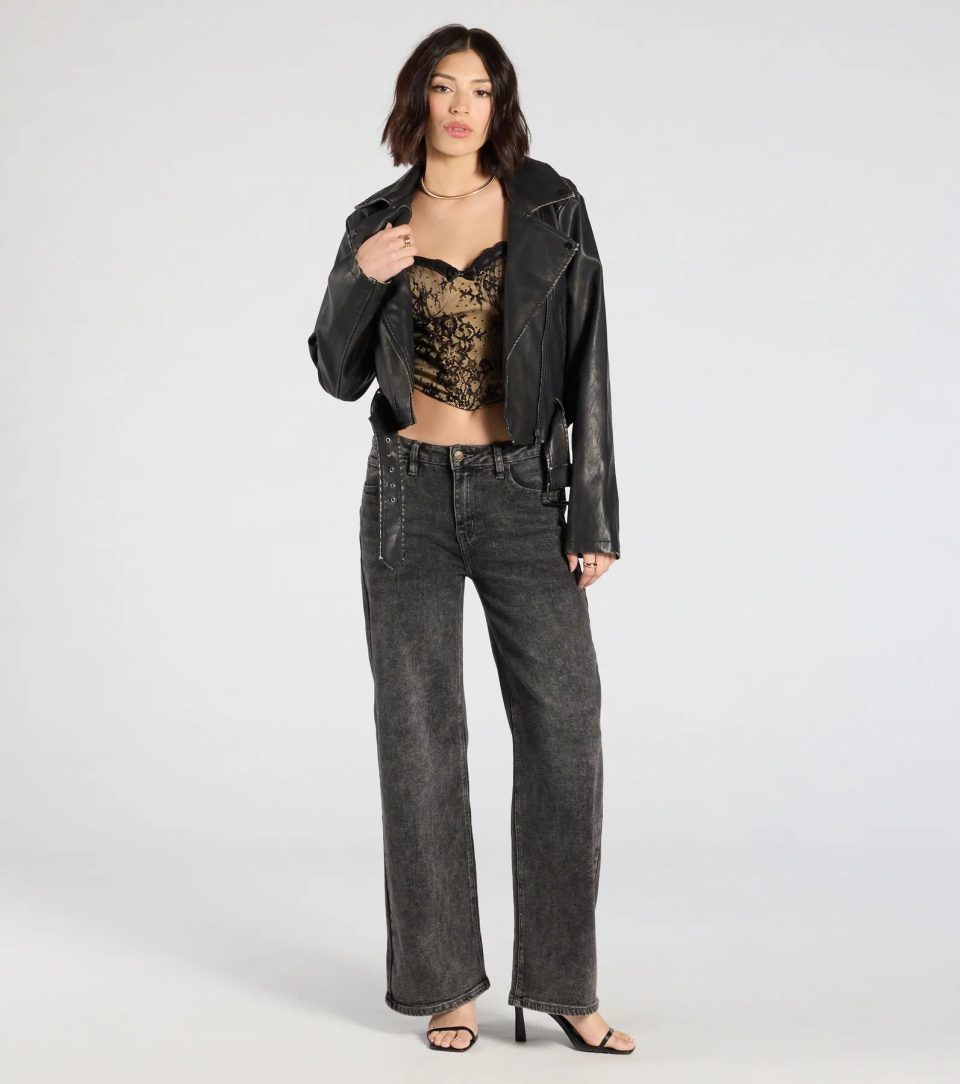 Daring Sparkle Rhinestone Lace Bustier