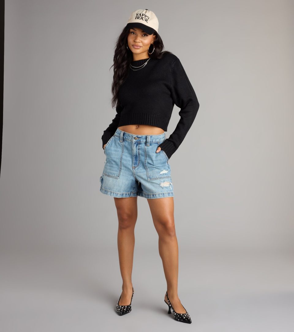 Falling For Layers Crop Knit Sweater