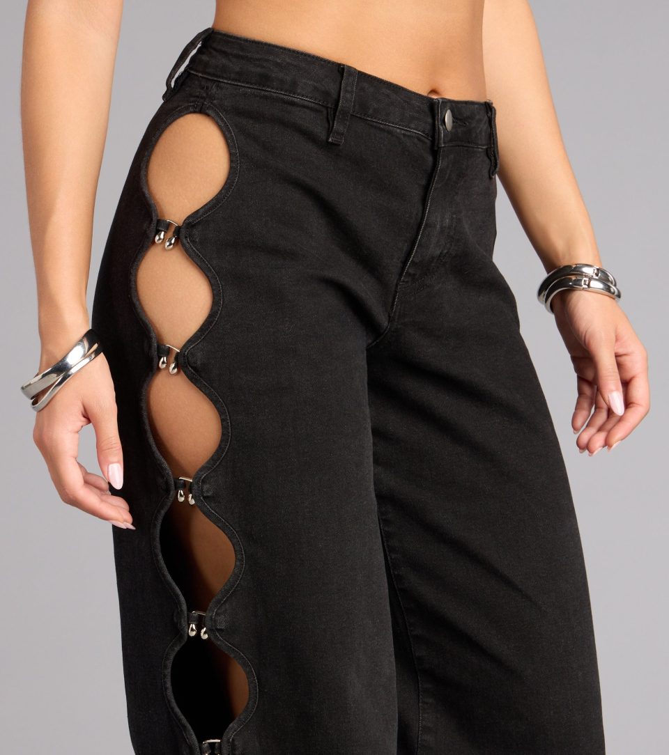 Main Character Mid-Rise Cutout Jeans