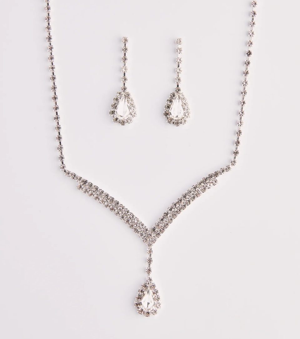 Teardrop Rhinestone Set