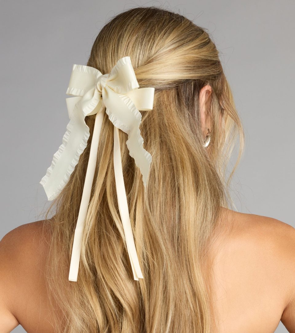 Soft Girl Status Hair Bow Clip Set