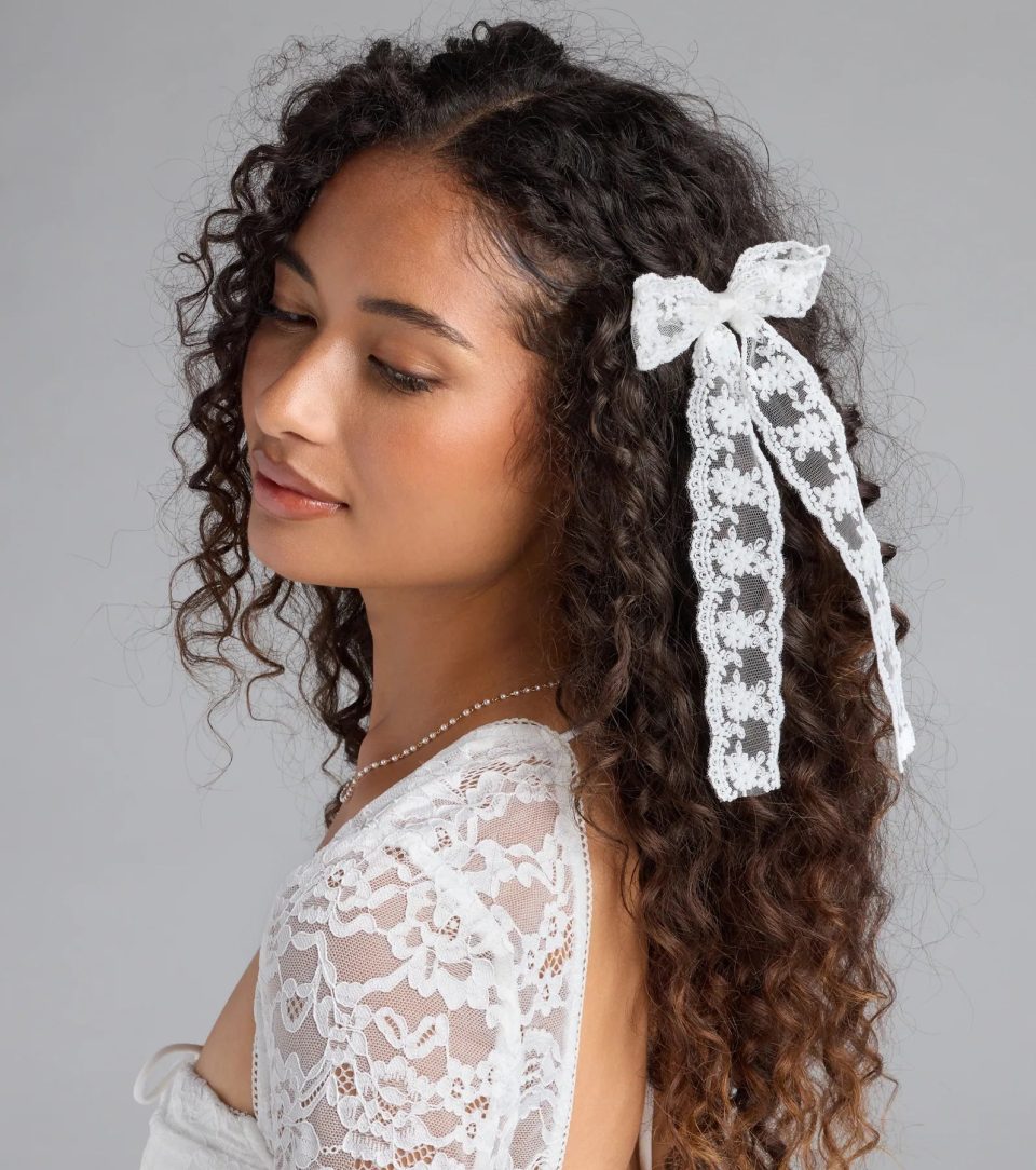 Flirty Cuteness Two-Pack Lace Hair Bows