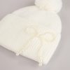 Snow Angel Pearl Bow Beanie