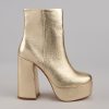 Disco Fever Metallic Platform Booties